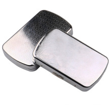 Factory direct rectangular silver metal stainless steel cigarette case Men's portable beautiful cigarette case